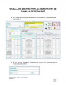 Manual de usuario para la generación de planilla de recaudos