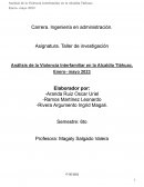 Análisis de la Violencia Interfamiliar en la Alcaldía Tláhuac