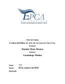 Crítica del libro el Arte de la Guerra Sun Tzu