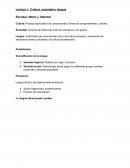 Cultura, sociedad y lengua