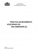 Práctica #6 movimiento acelerado en una dimensión