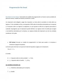 Programacion no lineal. Página 1