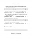 Pre y post evaluación El Sida