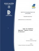 Caso de estudio empresa Gueros Pizza