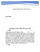 Investigación sobre HTML CSS y java script