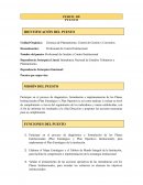 Perfil de puesto Profesional de Gestión y Control Institucional