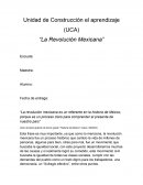 Unidad de Construcción el aprendizaje (UCA) “La Revolución Mexicana”