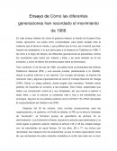 Ensayo de Cómo las diferentes generaciones han recordado el movimiento de 1968