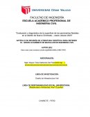 Evaluación y diagnóstico de la superficie de los pavimentos flexibles en el distrito de Nuevo Chimbote – casco urbano 2023