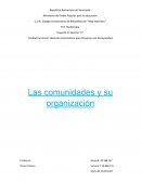 Las comunidades y su organización
