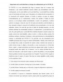 Importancia de la actividad física en tiempo de confinamiento por la COVID 19