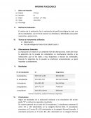 Informe psicológico general 1º