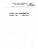 Procedimiento de accion correctiva