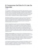 El Compromiso Del Éxito En El Líder De Seguridad
