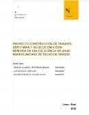 Proyecto construcción de tanques grifo mina y silos de emulsión memoria de cálculo oreja de izaje para planchas de techo de tanque