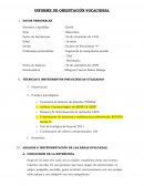Informe de orientación vocacional