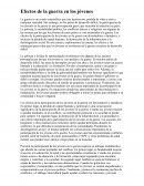 Efectos de la guerra en los jovenes