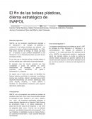 El ﬁn de las bolsas plásticas, dilema estratégico de INAPOL