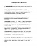 La independencia, autonomía