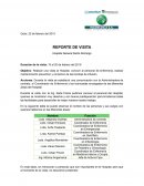 Reporte de visita. Hospital General Santo Domingo