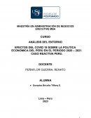 Efectos del covid 19 sobre la política económica del Perú