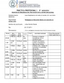 Registro de permanencia del practicante en el centro educacional