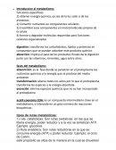 Introducción al metabolismo