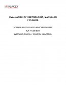 Evaluación n°1 metrología, manuales y planos
