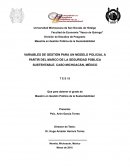 Variables de gestión para un modelo policial a partir del marco de la seguridad pública sustentable