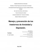 Manejo y prevención de los trastornos de Ansiedad y Depresión
