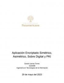 Aplicación Encriptado Simétrico, Asimétrico, Sobre Digital y PKI. Página 1