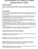Las normas de conducta mas usadas en el Perú