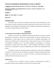 Problemáticas de la ciencia política y la economía. Página 1