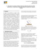 Determinar la constante de Plank, la funcion trabajo del catodo de la celda fotoelectrica