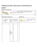 Formulas Pau calcular la potencia de corte