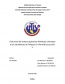 Evolución del sistema operativo Windows orientado a los estudiantes de Trayecto 2 Informática sección