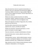 Gastronomía. Producción menú nuevo