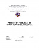 Resolucion problemas de teoría de control industrial