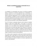 Mirada a la posibilidad de mejorar el desempeño de una organización