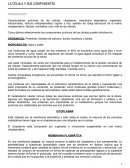 La célula y sus componentes