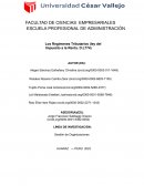 Los Regímenes Tributarios (ley del Impuesto a la Renta. D.L774)