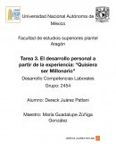 El desarrollo personal a partir de la experiencia: "Quisiera ser Millonario"