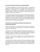 Que es la formación permanente en la gestión pública