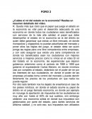 ¿Cuáles el rol del estado en la economía?