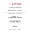 Informe de práctica de laboratorio “Identificación y manejo de material de laboratorio”