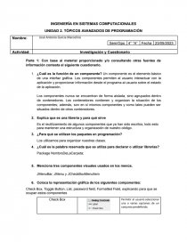Tópicos avanzados de programación. Página 1