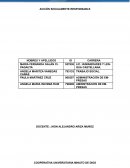 Acción socialmente responsable para hacer frente a la problematica