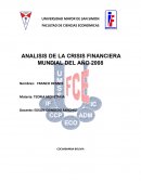 Crisis financiera mundial del año 2008
