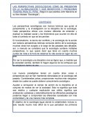 Las perspectivas sociológicas cómo se presentan en la globalización y qué beneficios y problemas traería para el Perú