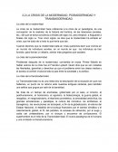 La crisis de la modernidad, posmodernidad y transmodernidad